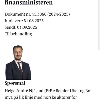 Vi gratulerer Helge Andre Njåstad med årets beste spørsmål